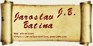 Jaroslav Batina vizit kartica